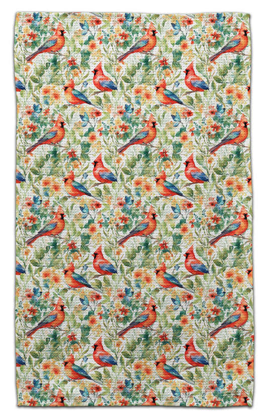 Colorful Cardinals Eco-Friendly Towel